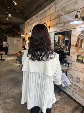 ロング パーマ クキノ ケイカのヘアスタイル