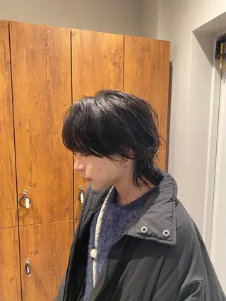 メンズ 透明感ブリーチ/ メンズパーマのヘアスタイル