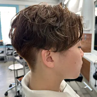 パーマ メンズ ボブ/レイヤー/透明 感カラー/dai🌿のヘアスタイル