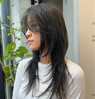 ロング カラー ハッシュカット カシマハヤトのヘアスタイル