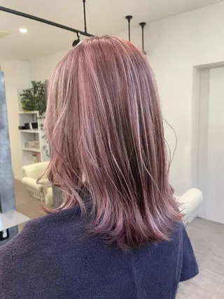 ミディアム カラー ノンダメージサロン/ 豊中/美容室のヘアスタイル