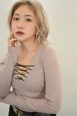 カラー 水戸/ブリーチカラー ♠️♠️會澤遼真のヘアスタイル