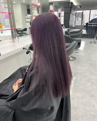 セミロング カラー ヘアアレンジ 🤍淡色ピンク&ラベ ンダーYUKI🤍のヘアスタイル