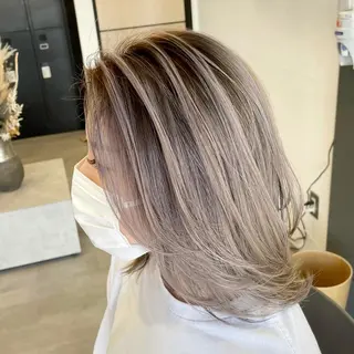 ミディアム カラー ヘアアレンジ アンドウ ユウ/ レイヤーカット/韓国のヘアスタイル