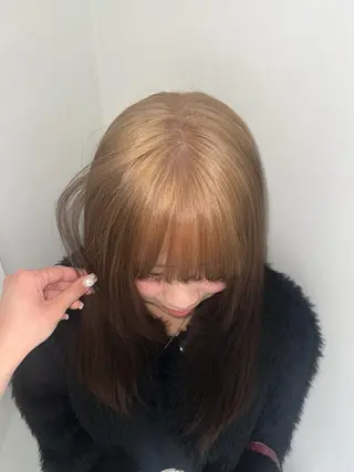 ロング カラー 松本 雪愛のヘアスタイル