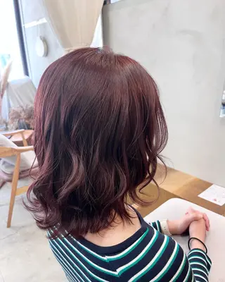 セミロング カラー 暖色カラー／ ヘアセット🌛櫻井舞のヘアスタイル