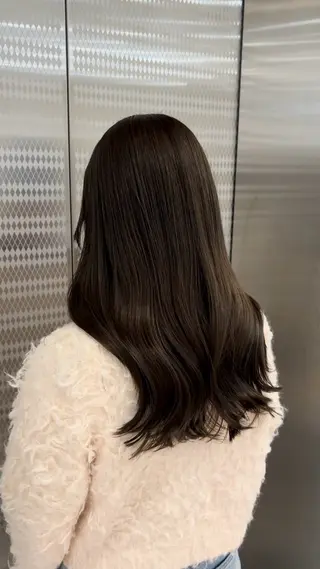 セミロング カラー CHAINON×FeM#所属・名駅/sHiHo/透 明感カラー✨🎀/のヘアスタイル