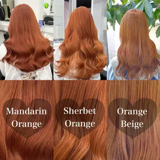 カラー 🍒レイヤーカット/ 暖色カラー🍒のヘアスタイル