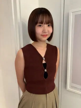 ショート カラー riria/ボブ /ブラウンカラー🎀のヘアスタイル