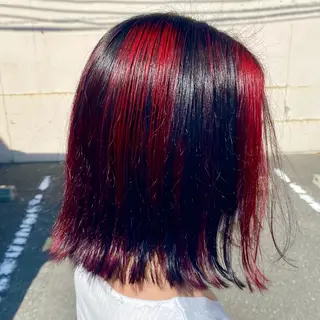 ミディアム カラー 惣木 菜穂のヘアスタイル