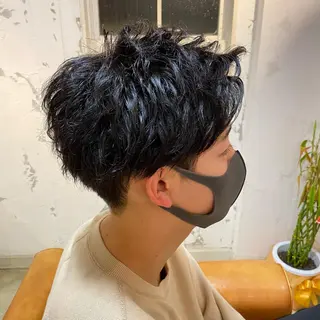 ショート メンズ 韓国レイヤーカット 🇰🇷透明感カラーのヘアスタイル