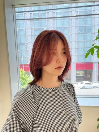 ミディアム カラー 🩰ニシムラヒカリ 半個室salon♡*のヘアスタイル