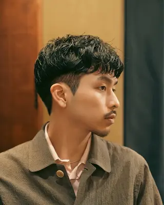 ショート パーマ メンズ メンズカット募集中 いわたもえのヘアスタイル