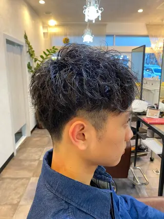 パーマ メンズ ⭐️ショート⭐️美髪 矯正⭐️水口陸のヘアスタイル