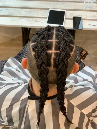 ロング ヘアアレンジ メンズ BRAIDS💎愛子 大人ハイライト💎のヘアスタイル