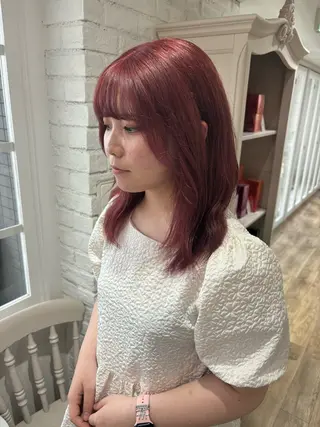 セミロング カラー Risa🐈⬛/ グレージュ/透明感のヘアスタイル