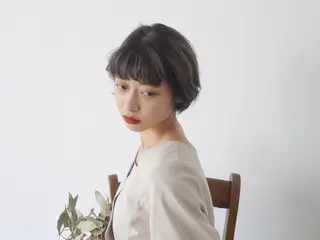 ショート ヘアアレンジ 久力琴音''透明感 カラー''アレンジのヘアスタイル