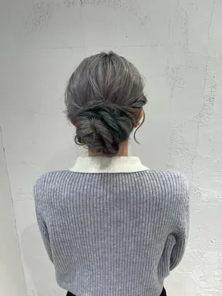 ロング ヘアアレンジ 艶カラー/ ストレート/くるみのヘアスタイル