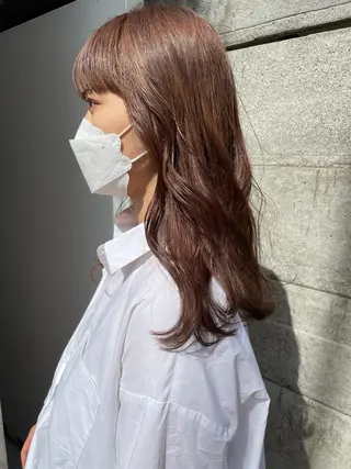 ロング カラー ヘアアレンジ satsuki 暖色・ブラウンカラーのヘアスタイル