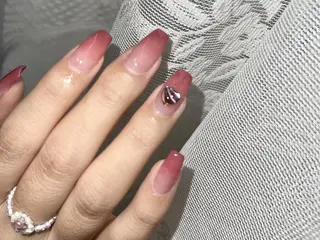 ネイル ki🍒🍒 ki ツルツルネイルのネイルデザイン