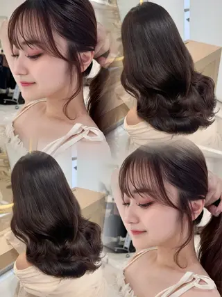セミロング カラー ヘアアレンジ yuina／🫧 艶感ダブルカラー🫧のヘアスタイル