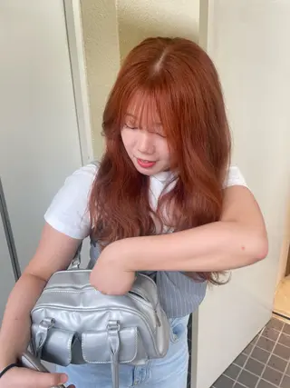 ロング カラー mei｜顔まわり ×透明感カラーのヘアスタイル