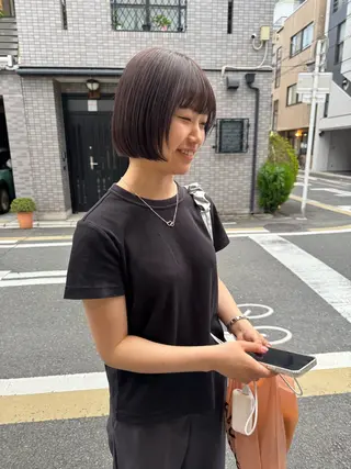 ショート カラー 薮 夏帆のヘアスタイル