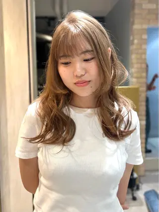 ロング カラー 透明感カラー、ネイル COCORO🎀☘️のヘアスタイル