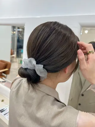 ミディアム カラー ヘアアレンジ 艶カラー/透明感 /ヒグチアオイのヘアスタイル