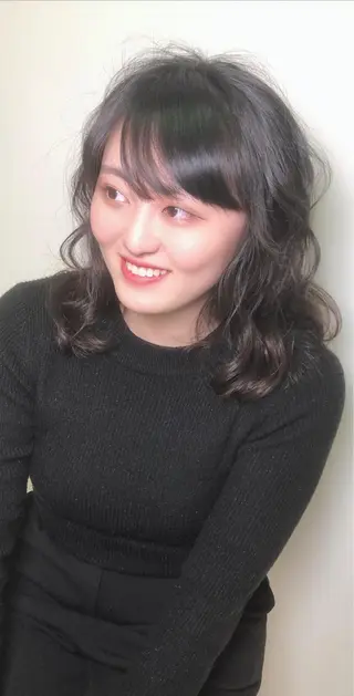 セミロング カラー パーマ ✁完全個室✁永野 晴のヘアスタイル