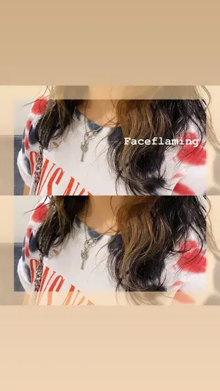 セミロング カラー ヘアアレンジ 🌻Insta指名 NO.1🌻Shoのヘアスタイル