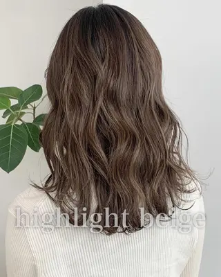 セミロング カラー 渋谷ブリーチカラー 韓国ヘアyuikoのヘアスタイル