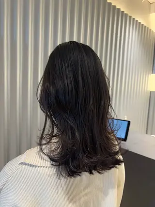 ミディアム カラー パーマ ヘアアレンジ 押切 響 のヘアスタイル