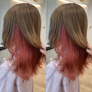 カラー 🎀ピンクカラー/ 推しカラー/のの🎀のヘアスタイル
