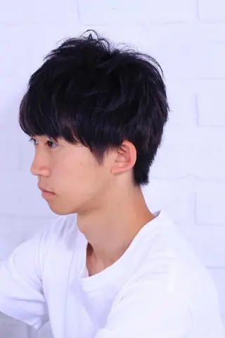 パーマ メンズ ショート 染野 匠のヘアスタイル