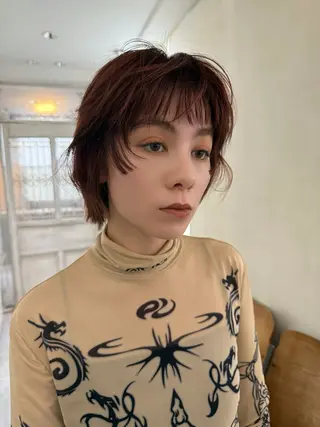 ショート カラー MINX/ボブ/ レイヤー/田中元翔のヘアスタイル