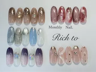ネイル Rich to半田店所属・榊原 千莉のネイルデザイン