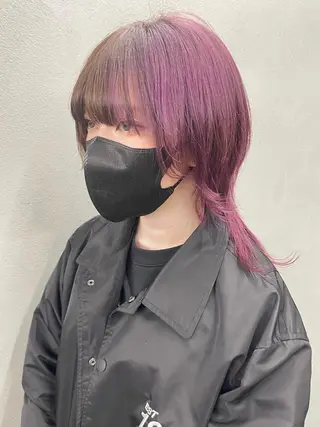 ミディアム 柏 ウルフ/レイヤー 田中佐和🐺のヘアスタイル