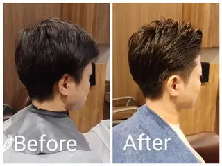 メンズ ミディアム BARBER 　STAG所属・BARBERSTAG 上拂恭平のヘアスタイル