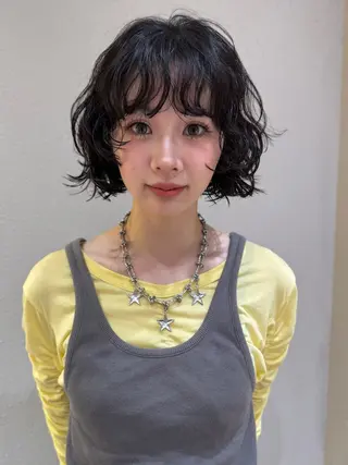 ミディアム 🩵縮毛矯正・ボブ 岩原朋也🩵のヘアスタイル