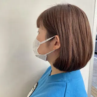 ミディアム 志村 萌のヘアスタイル