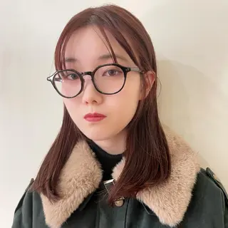 ミディアム カラー ホリケ アオイのヘアスタイル