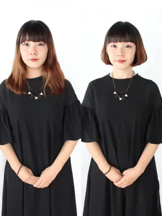 ミディアム 河野 薫のヘアスタイル