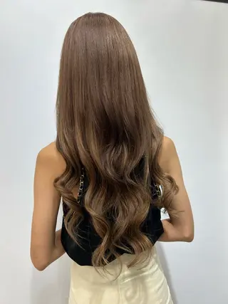 ロング カラー ヘアアレンジ alpha. カラーエクステ下妻のヘアスタイル