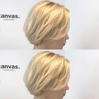 カラー ショートヘア💫 ハイトーン西田拓馬のヘアスタイル