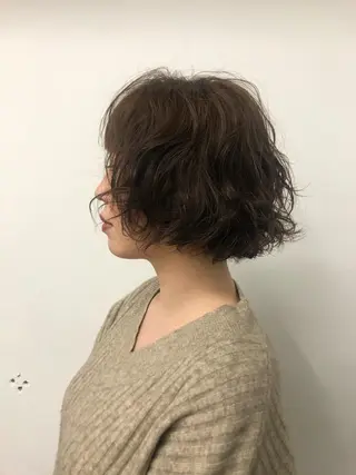 ショート パーマ stand所属・ニュアンスヘア🌔 nanakoのヘアスタイル