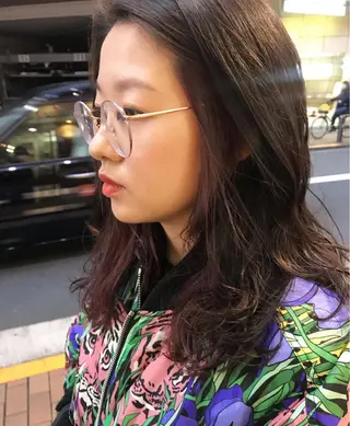 セミロング カラー パーマ ニュアンスヘア☆樋口 希世☆のヘアスタイル