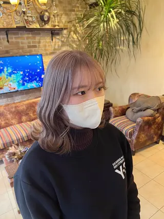 ミディアム 🧡ミルクティー/ レイヤー🧡ショウナのヘアスタイル