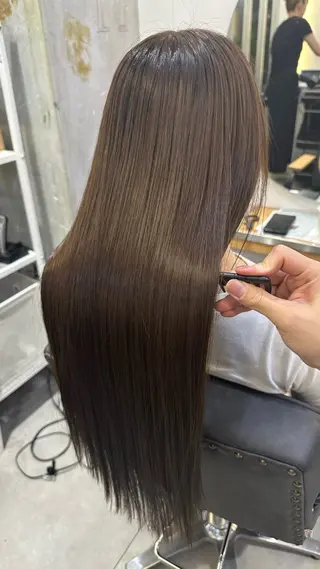 ロング リキ/縮毛矯正 /メンズカットのヘアスタイル