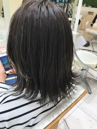ミディアム カラー ナガイ ユウキのヘアスタイル